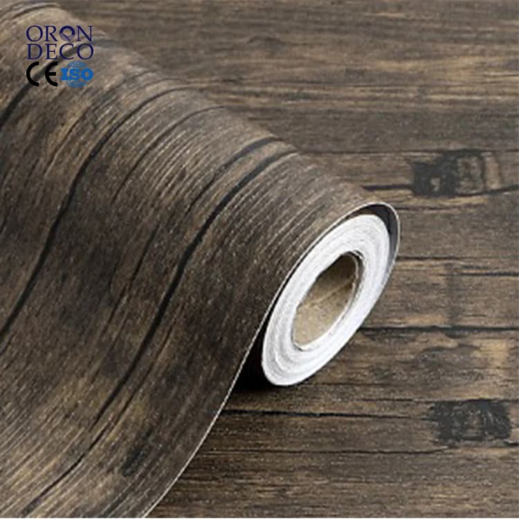 COWINLIFE DECO Self-Adhesive Thickened Wood Grain Wallpaper Roll Home Decor Furniture Table Wall Decor Peel Stick Wallpapers Stickers detail 1
