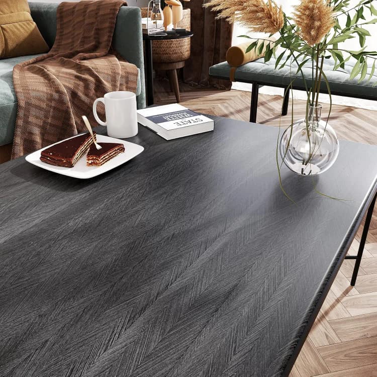 COWINLIFE DECO Peel & Stick Wallpapers Wall Covering Factory Black PVC Wood Wallpaper Grain 3d Wall Paper Wall Stickers Home Decor detail 4