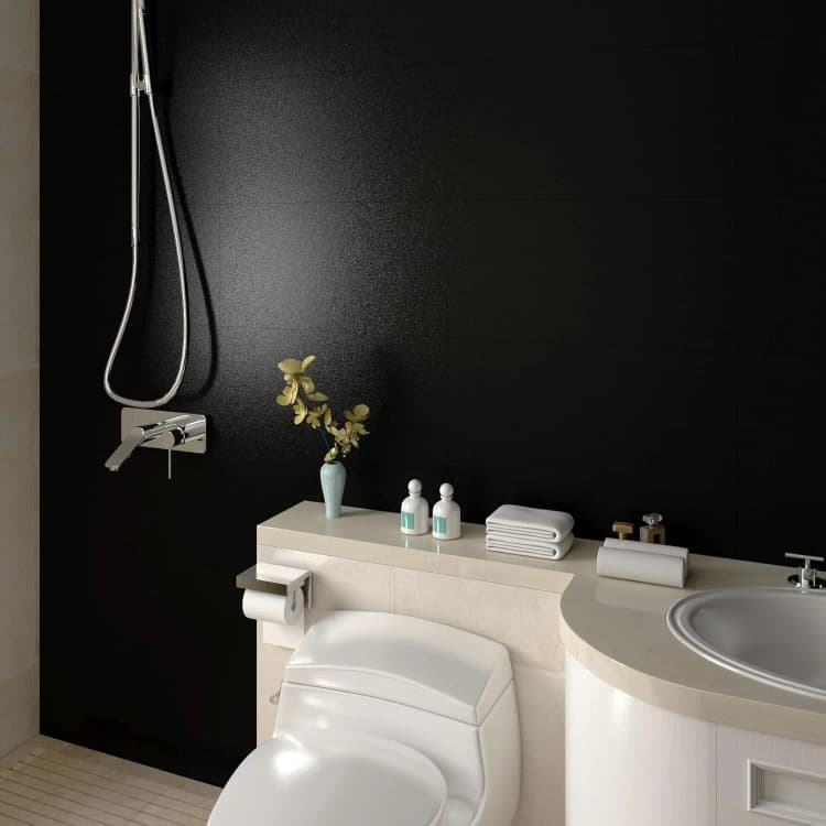 COWINLIFE Factory Wholesale Waterproof Materials Protect the Floor Covering Floor Decor for Bedroom Black PVC Flooring Self Adhesive detail 3