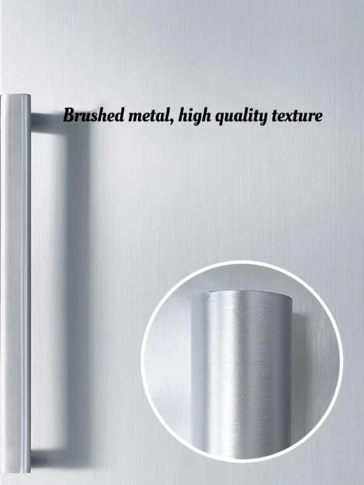 COWINLIFE Hot Selling Self Adhesive Vinyl Film Silver Metal Stainless Steel Wall Paper for Refrigerator Cabinet 23.5 Inch X196.7inch detail 6