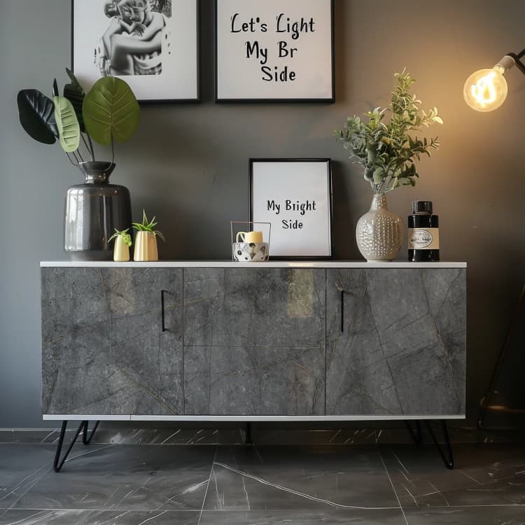 COWINLIFE DECO Glossy Vinyl Peel and Stick Wallpaper PVC Self Adhesive Wall Paper Marble Sticker for Wall 23.5 Inch X196.7inch detail 5
