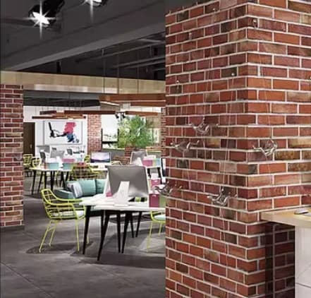 COWINLIFE DECO Self-adhesive Vinyl Pvc Wallpaper Roll 3d Wall Art Brick Red Peel and Stick Wallpaper Home Decoration Kitchen Sticker detail 3