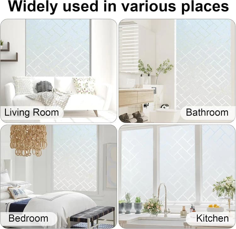 COWINLIFE DECO Window Film Privacy 3d Wallpaper Home Decoration Glass Stickers for Office Removable Tint Wallpaper Home Decoration detail 3
