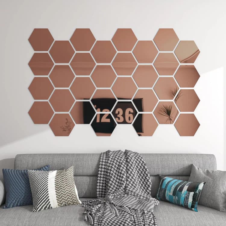 COWINLIFE DECO Rose Gold Metallic Self Adhesive Contact Paper Peel and Stick Mirror Window Film Wallpaper Rolls DIY for Kitchen Wrap detail 5