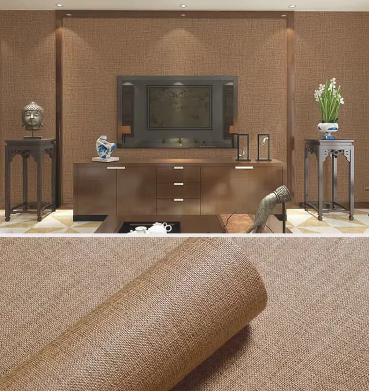 COWINLIFE Linen PVC Self Adhesive 3d Wallpaper Rolls for Bedroom Peel & Stick Fabric Wallpapers Waterproof Papier Peint Sticker Sheet detail 8