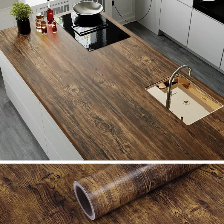 COWINLIFE DECO 3d Natural Wood Wallpaper Adhesive Woodgrain Vinyl Wrap Interior Design PVC Peel and Stick Decorations for Home detail 2