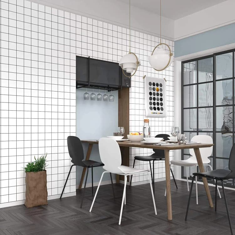 COWINLIFE DECO Classic Style Kitchen Backsplash Peel and Stick Tiles Sticker Ceiling Wallpaper Decoration Self-Adhesive Coffee Table detail 5