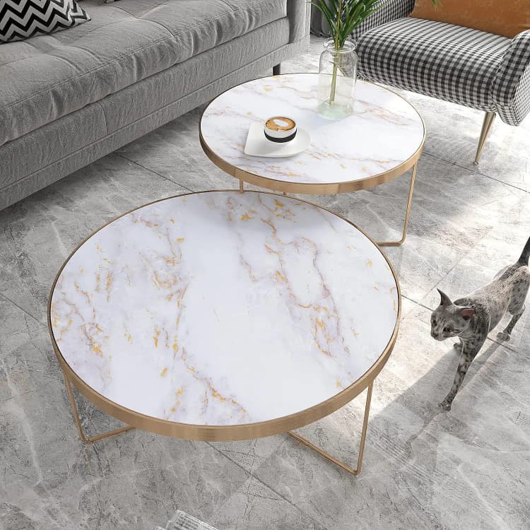 COWINLIFE Marble Sticker Kitchen Wrap Peel and Stick Self-Adhesive Wall Sticker Vinyl 3d Wallpaper Home Decoration Marble Rolls detail 4