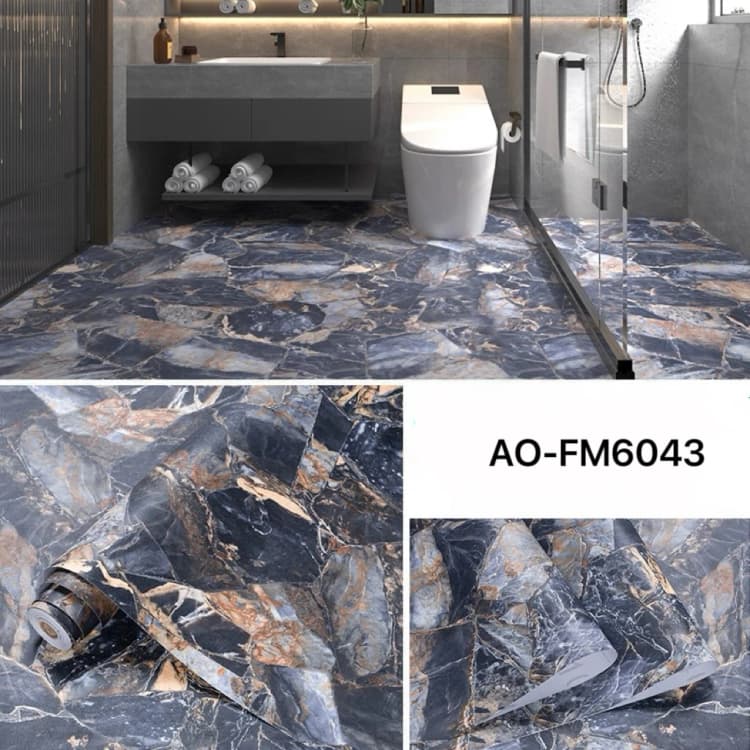 COWINLIFE DECO Pvc Floor Sticker Kitchen Wrap Marble Sticker Self-adhesive Wallpaper Decoration PVC Film Furniture Floor Protective detail 5