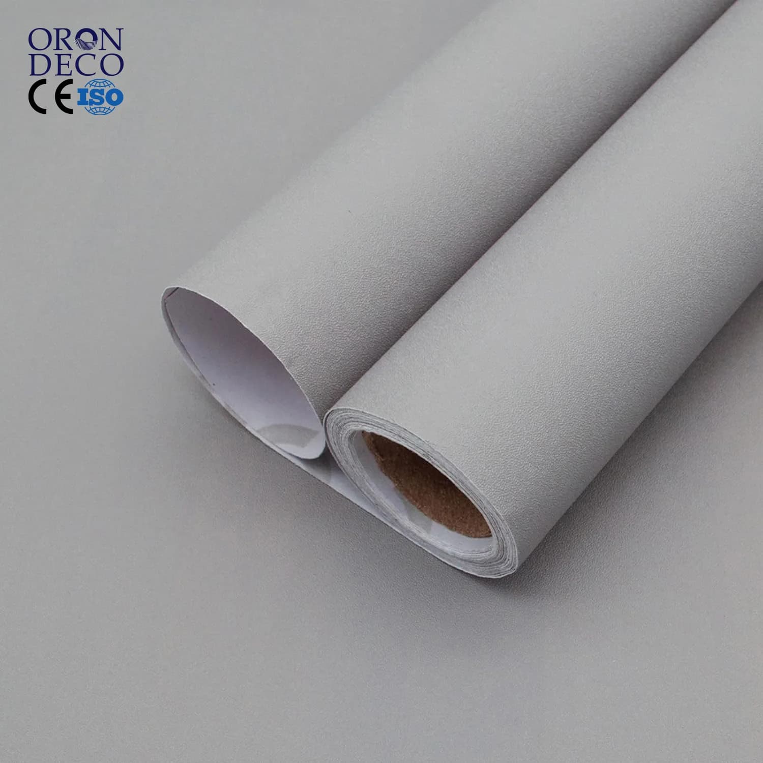 COWINLIFE DECO Matte Light Gray Wallpaper Peel and Stick Solid Colour Wall Sticker Waterproof Self Adhesive Wall Paper for Home