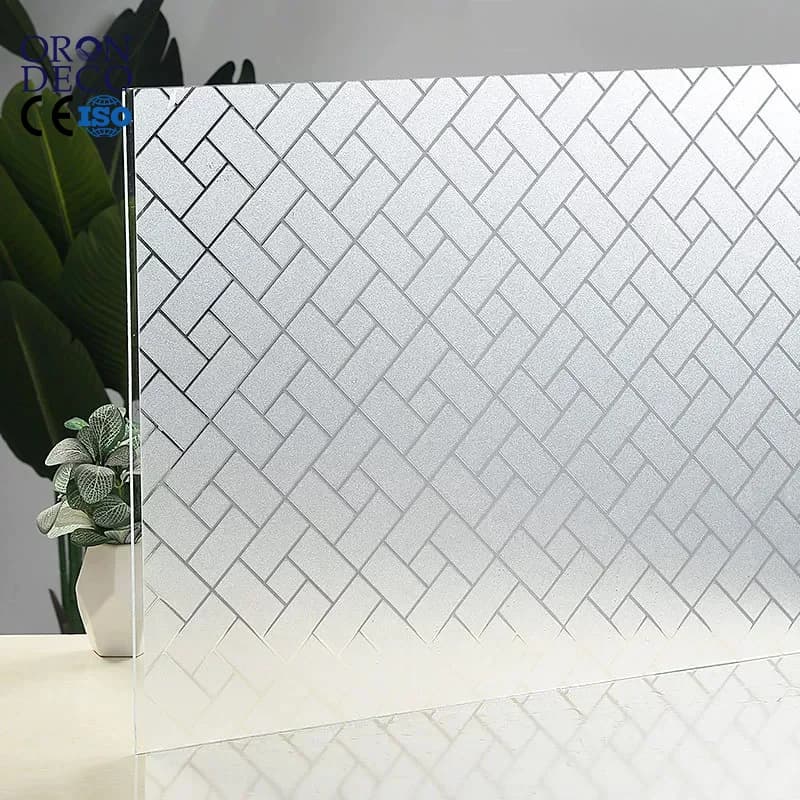 COWINLIFE DECO Frosted Glass Window Privacy Film Decorative Removable Static Cling Sticker Self Adhesive Vinyl for Home Decoration