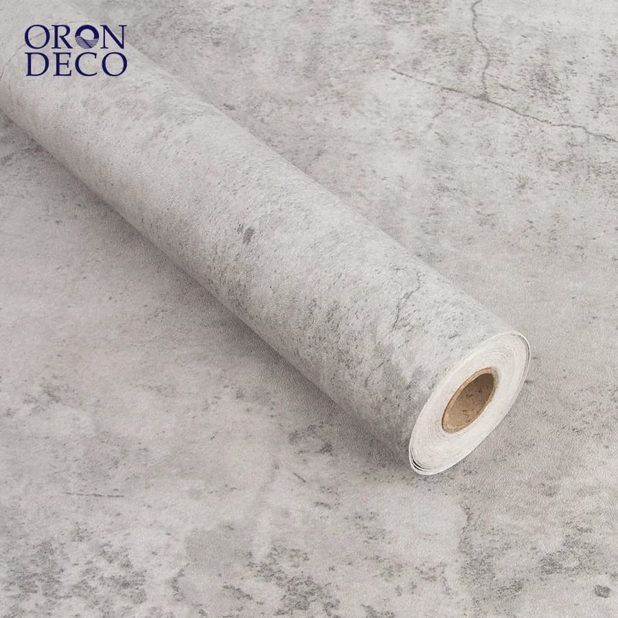 COWINLIFE DECO Wholesale Peel and Stick Textured Wallpaper PVC Vinyl Waterproof Self-Adhesive Cement Wallpaper for Room Decorations