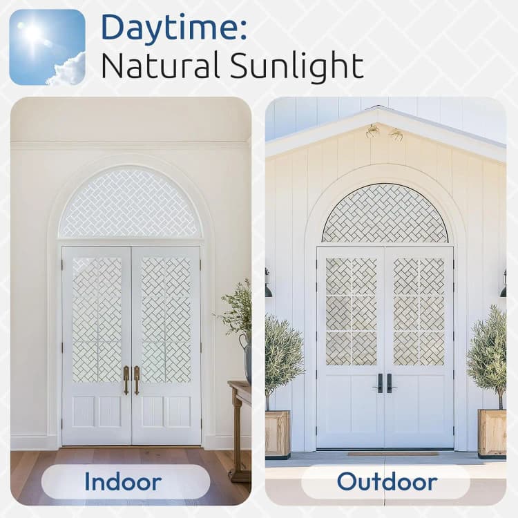COWINLIFE DECO Window Privacy Film Frosted Glass Decorative Static Cling Sticker Self Adhesive Vinyl for Living Room Bathroom detail 5
