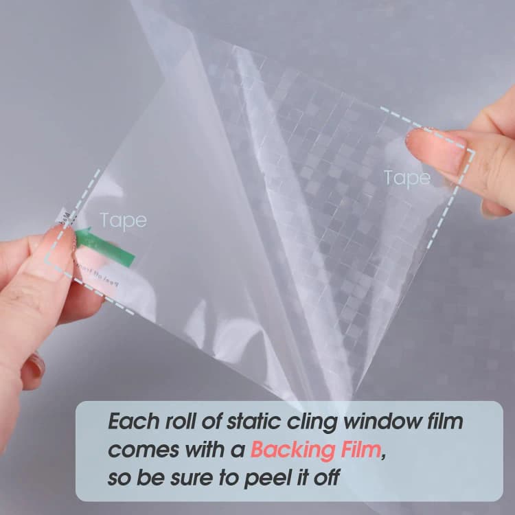 COWINLIFE DECO Window Privacy Film Mosaic Glass Door Privacy Film Stained Cling 3D Decorative Window Sticker Self-Adhesive Vinyl Film detail 3