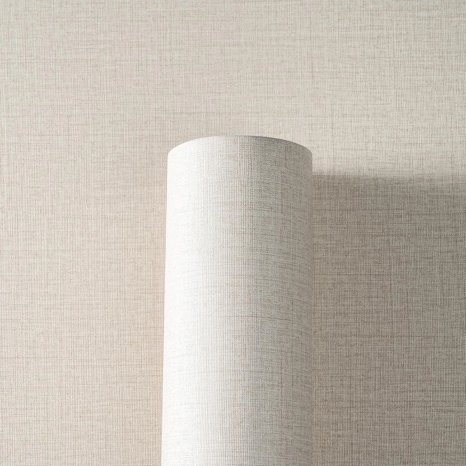 COWINLIFE DECO Custom Textured Peel and Stick Self Adhesive Wallpaper Fabric Linen Wall Paper PVC Vinyl Wall Covering for Bedroom