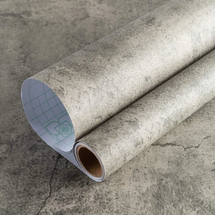 COWINLIFE DECO High Quality Cement Gray Peel and Stick Wallpaper Self-Adhesive Waterproof Vinyl Film for Living Room Wall Covering detail 1