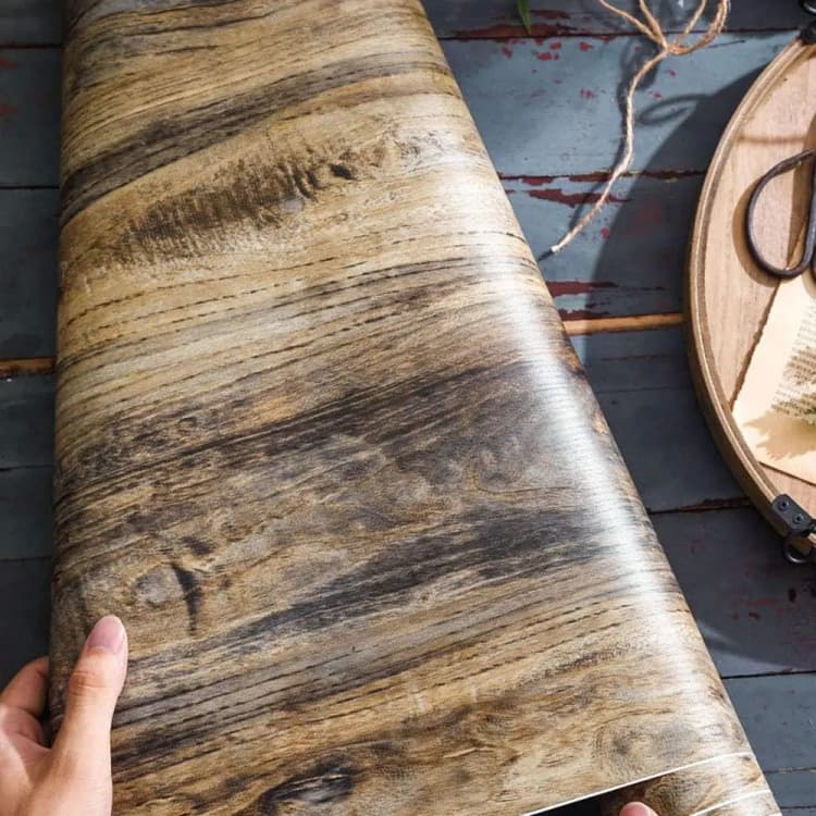 COWINLIFE DECO Wholesale Wood Texture Sticker Kitchen Wrap PVC Vinyl Self Adhesive Peel and Stick Wallpaper Furniture Renovation detail 2