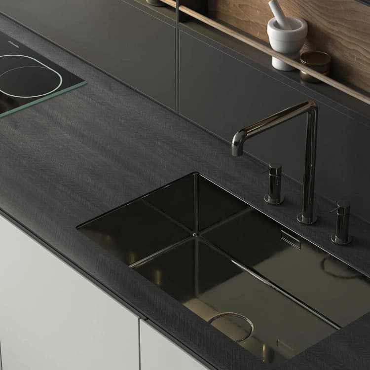 COWINLIFE DECO Black Peel and Stick Kitchen Wall Sticker Waterproof Wood Grain Wallpaper PVC Self Adhesive Vinyl Wrap for Countertop detail 1
