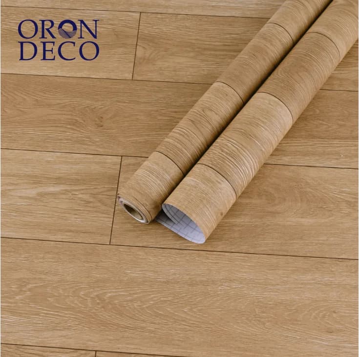 COWINLIFE DECO Wear Resistant Vinyl PVC Self-Adhesive Wood Flooring Sticker High Quality Waterproof Plastic Kitchen Living Room Floor