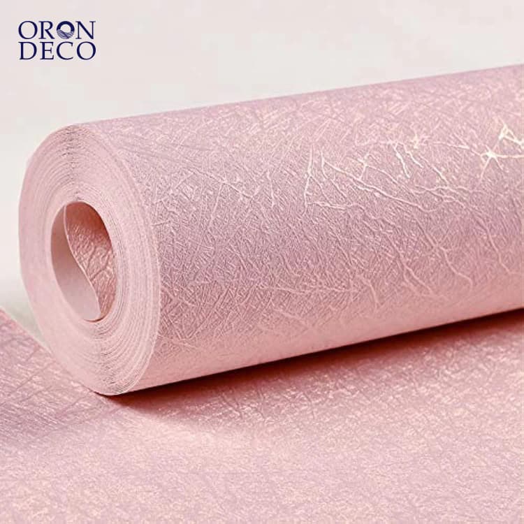 COWINLIFE DECO Custom Pink Silk Wallpaper Peel and Stick Vinyl Self Adhesive Waterproof for Girls Room Walls Easy to Install detail 1