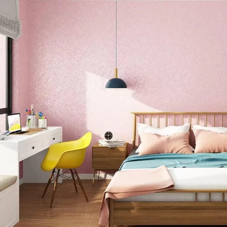 COWINLIFE DECO Custom Pink Silk Wallpaper Peel and Stick Vinyl Self Adhesive Waterproof for Girls Room Walls Easy to Install detail 4