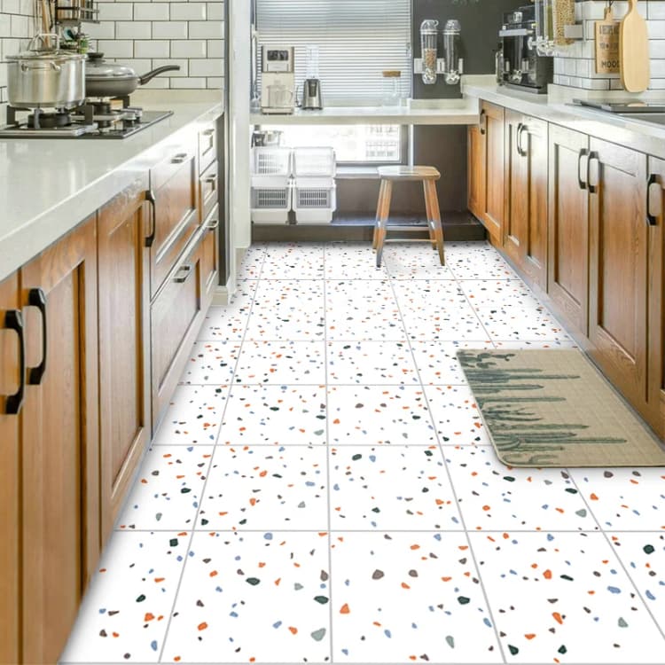 COWINLIFE DECO Thick Wear Resistant Plastic Flooring Sticker Self Adhesive Peel and Stick Wall Paper for Bathroom Easy to Install detail 3