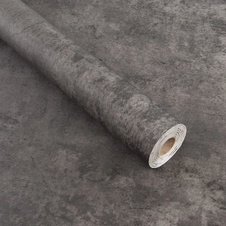 COWINLIFE DECO Grey Peel and Stick Textured Wallpaper Removable PVC Self Adhesive Cement Wallpaper for Bathroom Wall Stickers detail 1