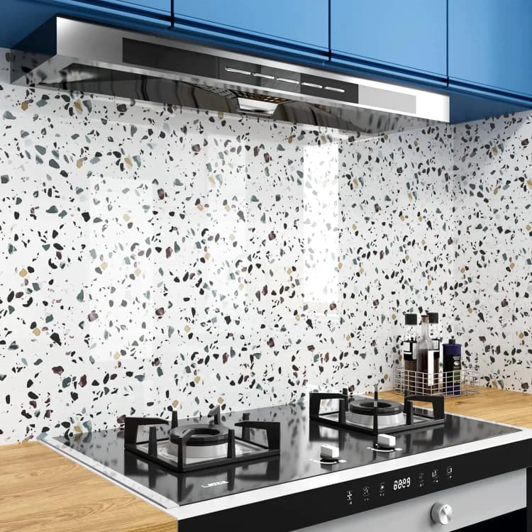 COWINLIFE New Design Vinyl Peel and Stick Kitchen Wallpaper Self Adhesive Wall Paper 3D Marble Sticker Wallpaper 23.5 Inch X196.7inch detail 4