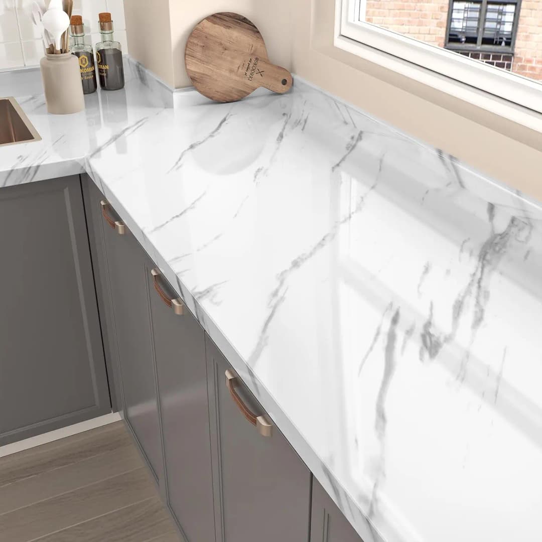 COWINLIFE Modern Vinyl Peel and Stick Wallpaper Self Adhesive Wallpaper Rolls Marble Sticker for Restaurant 23.5 Inch X196.7inch