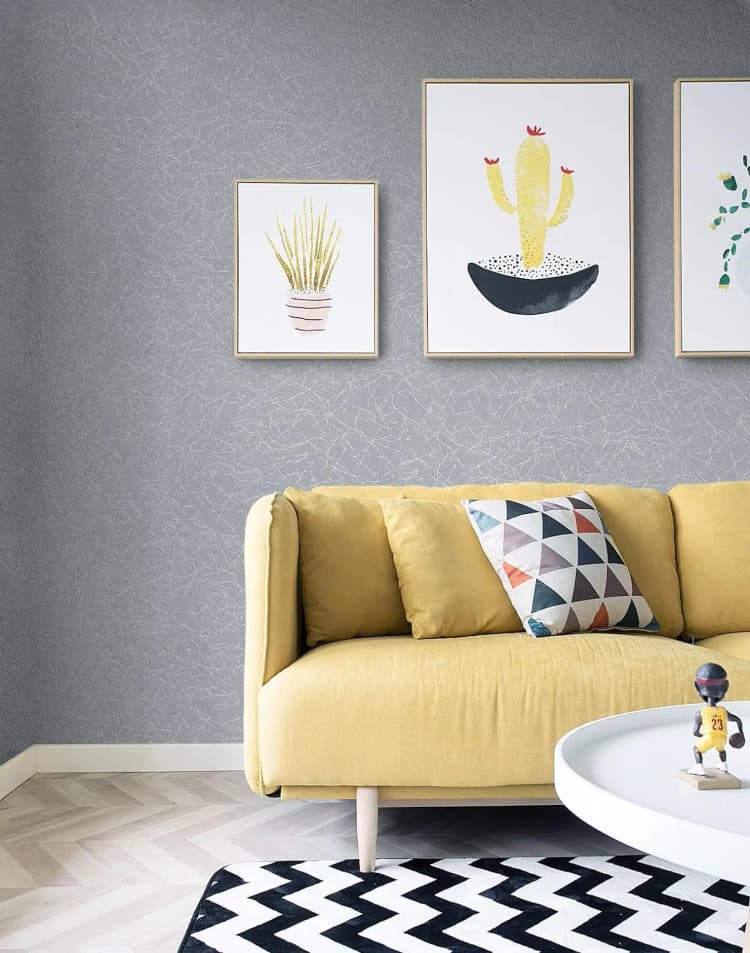 COWINLIFE 3D Textured Wallpaper Peel and Stick Self Adhesive Vinyl Fabric Wallpaper Silk for Living Room 23.5 Inch X117inch detail 3