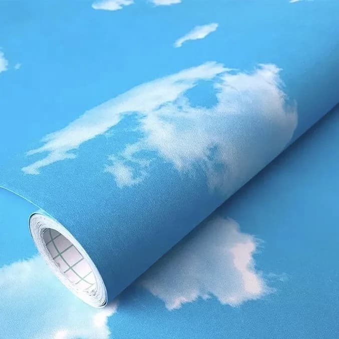 COWINLIFE DECO Factory Price 3D Waterproof Windows Blue Sky Peel and Stick Self Adhesive Wallpaper for Home Decoration Bedroom