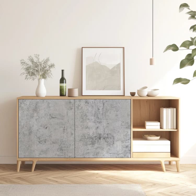COWINLIFE DECO Latest Peel and Stick PVC Self-Adhesive Cement Wallpaper for Bedroom Living Room Easy to Cut Kitchen Wall Sticker detail 4