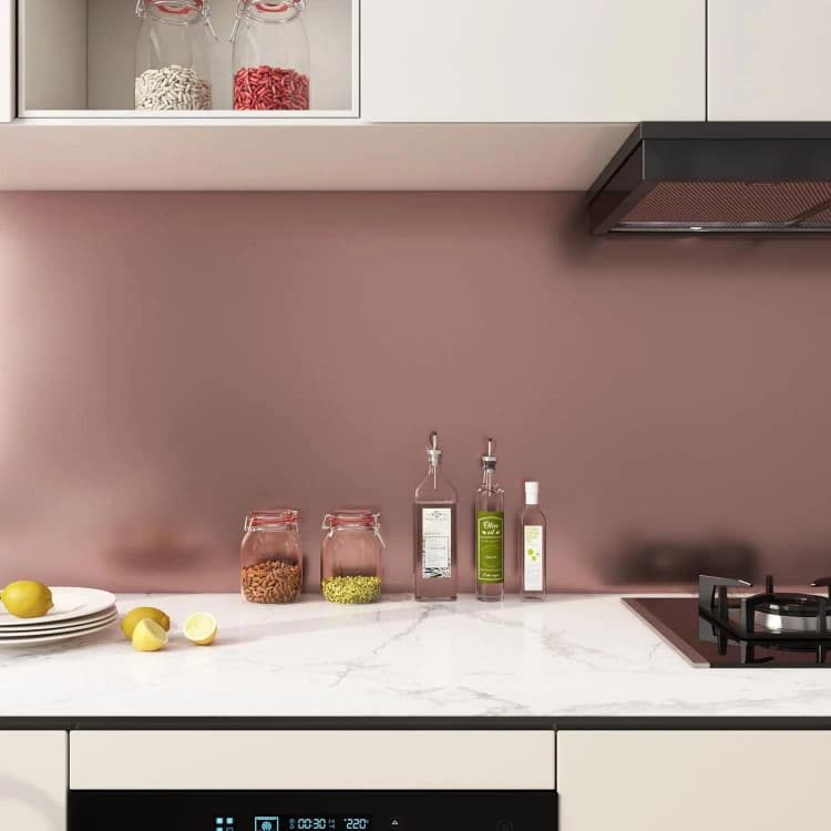 COWINLIFE DECO Hot Selling Self-Adhesive Brushed Wallpaper Rose Gold Metallic Decorative Metallized Films Wallpaper for Kitchen detail 2