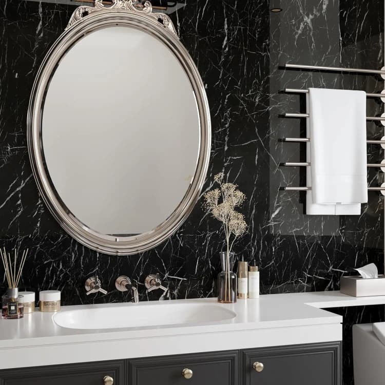 COWINLIFE DECO High Glossy Vinyl Marble Sticker Kitchen Wrap Peel and Stick Wallpaper Decorative Self Adhesive Wallpaper for Bedroom detail 4