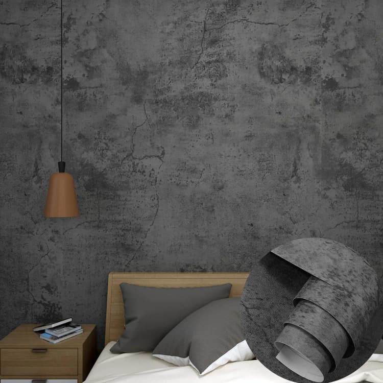 COWINLIFE DECO Hot Selling Peel and Stick PVC Self-Adhesive Cement Wallpaper for Bedroom Walls Easy to Cut Kitchen Wall Sticker detail 1