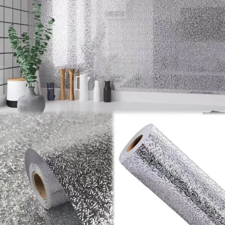 COWINLIFE DECO Custom 3D Self-Adhesive Aluminium Furniture Foil Wallpaper Kitchen Wall Sticker Waterproof Peel and Stick Wall Paper detail 1