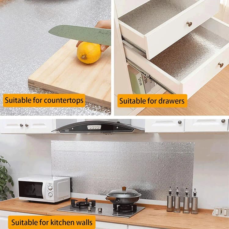 COWINLIFE DECO Custom 3D Self-Adhesive Aluminium Furniture Foil Wallpaper Kitchen Wall Sticker Waterproof Peel and Stick Wall Paper detail 5