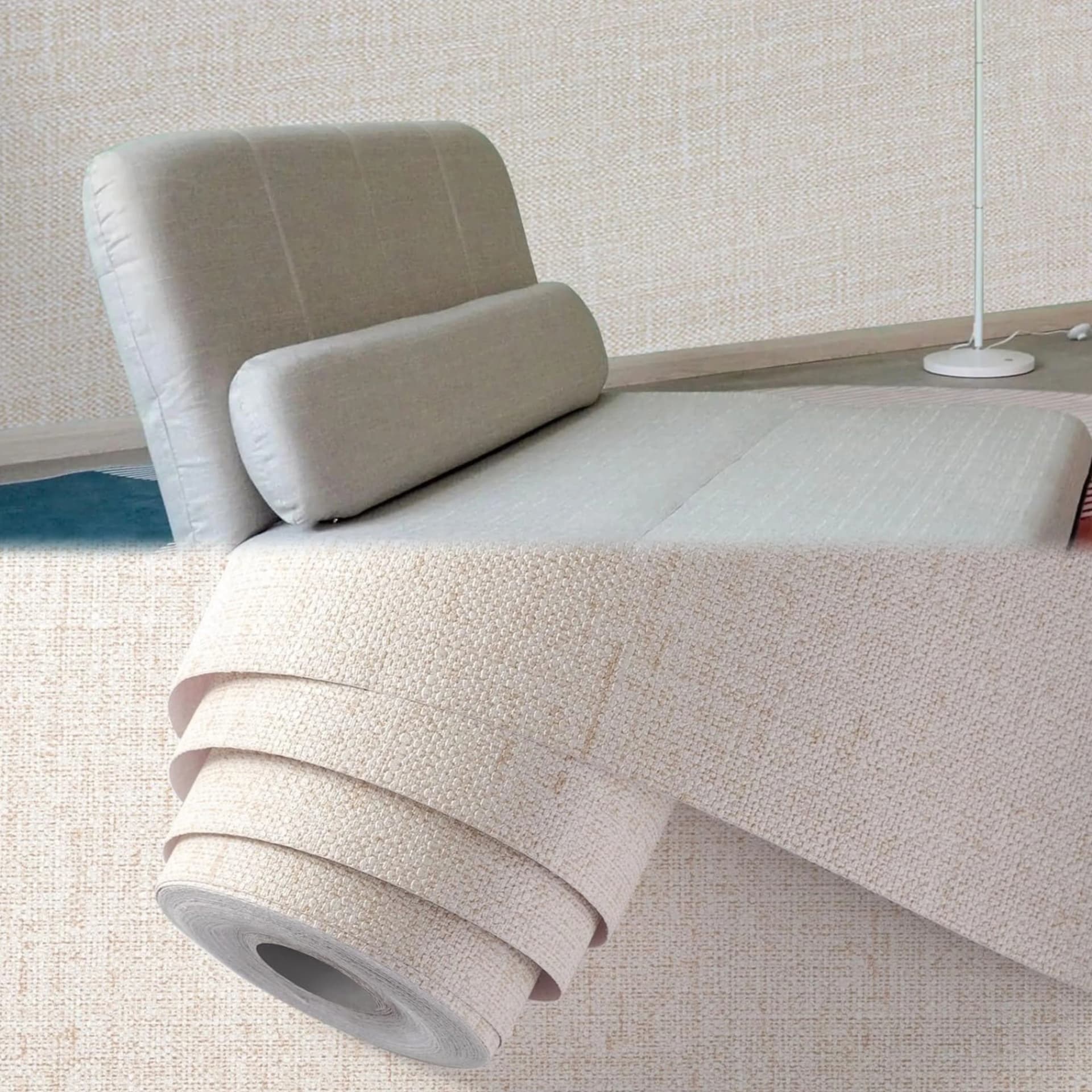 COWINLIFE DECO Best Selling Textured Peel and Stick Self Adhesive Wallpaper Fabric Linen Wall Paper Vinyl Wall Covering for Bedroom