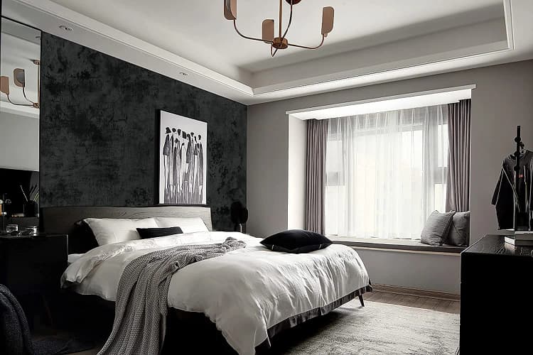 COWINLIFE DECO Hot Selling 3D Vinyl Waterproof Self-adhesive Cement Sticker Black Peel and Stick Wallpaper for Bedroom Cabinet detail 3