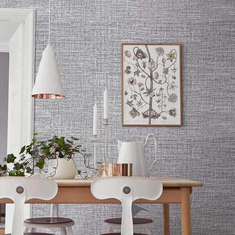 COWINLIFE DECO Textured Surface Self-Adhesive Linen Wallpaper Kitchen Wall Sticker Waterproof PVC Peel Stick Wallpaper for Bedroom detail 4