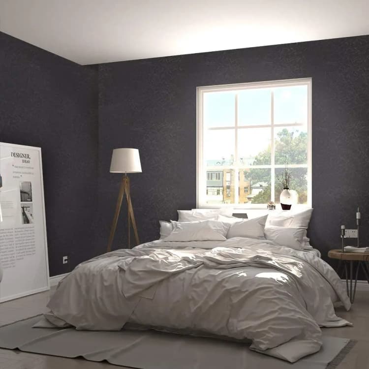 Black Silk Embossed Self Adhesive Peel and Stick Wallpaper Removable Kitchen PVC Vinyl Textured Wallpaper for Home Decoration detail 4