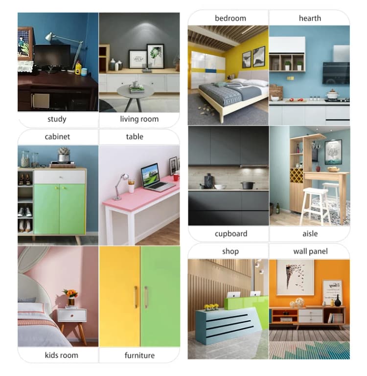 Factory Price Solid Colour Pvc Wall Panel Pink Colorful Stick and Peel Self Adhesive Wallpaper for Kids Room Bedroom detail 4