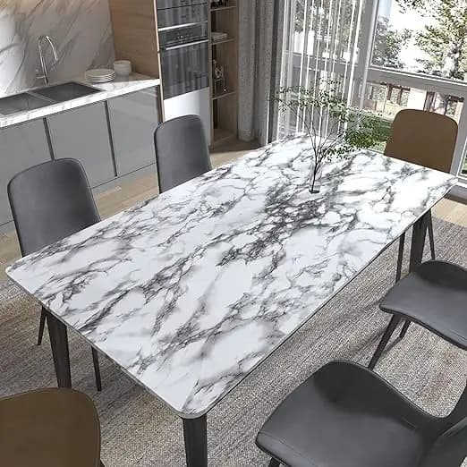 COWINLIFE Waterproof Self Adhesive Wallpaper Black Peel and Stick Marble Stickers Wallpaper Film Backsplash for Kitchen detail 5