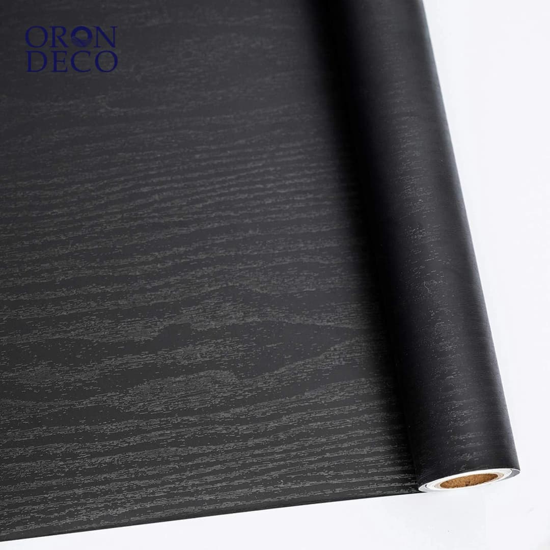 COWINLIFE DECO Best Selling Waterproof Black Wood Grain Wallpaper Peel and Stick Self Adhesive Wood Wallpaper Sticker Wall Covering