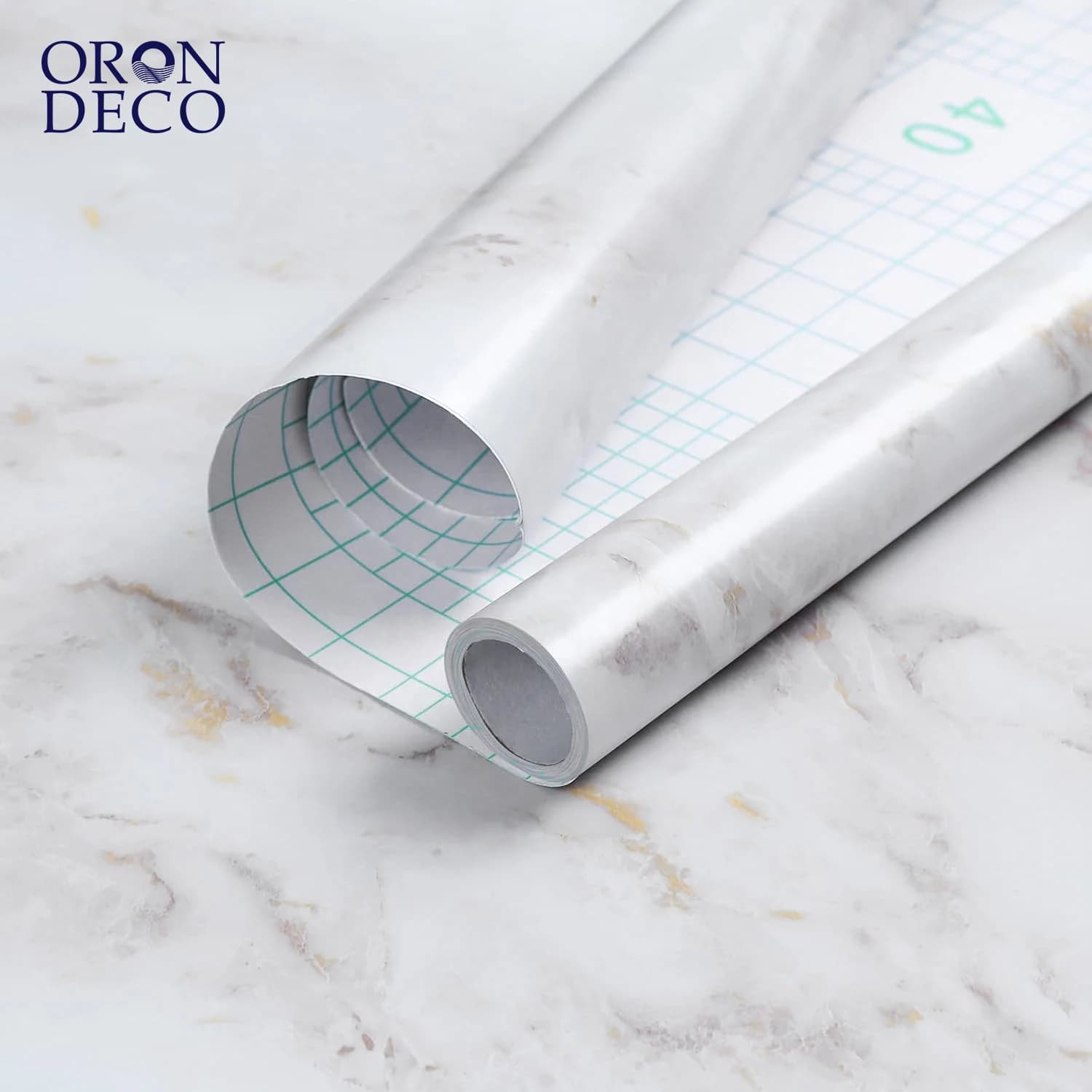 COWINLIFE DECO Matte Waterproof 3D Golden White Marble Sticker Peel Stick PVC Self-Adhesive Wallpaper Rolls Removable Wall Covering
