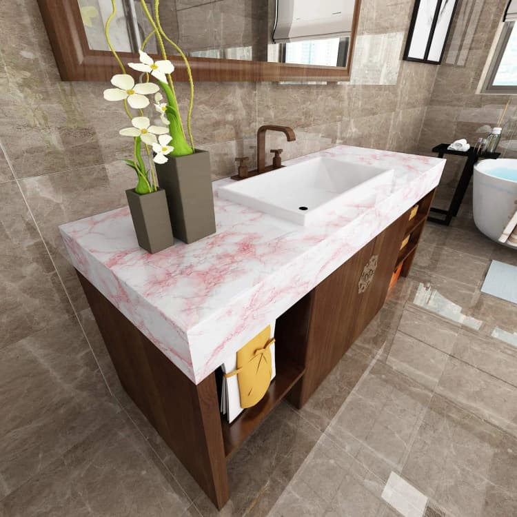 Marble Wall Paper Rolls Decoration Stick and Peel Self Adhesive Removable Waterproof Wall Paper for Countertop Wall Covering detail 4