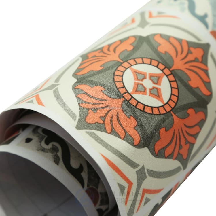 Custom Abstract Pattern Bright Colour Pvc Self Adhesive Flim Stick Wallpaper for Kitchen Room Veranda Cabinet Decoration detail 5