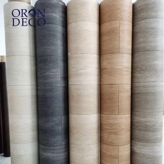 COWINLIFE DECO Luxury Vinyl PVC Flooring Wood Floor Sticker Modern Design Self-Adhesive Peel & Stick Waterproof for Living Room Floor