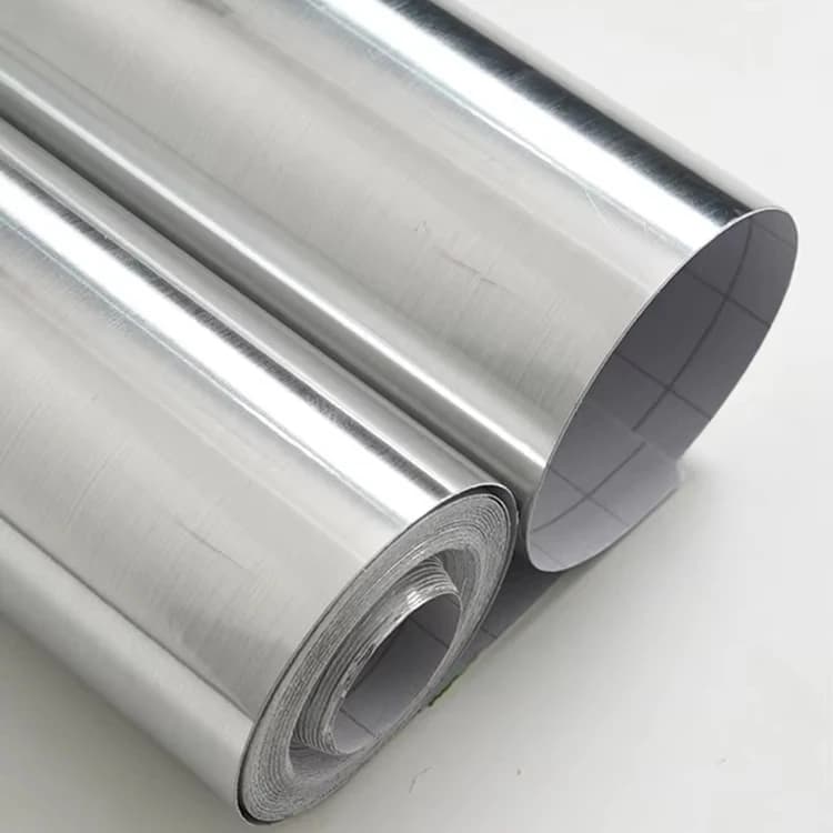 COWINLIFE DECO Self-Adhesive Vinyl Wallpaper Sticker Silver Metallic Brush Stainless Steel Waterproof Peel Stick Decorative Films