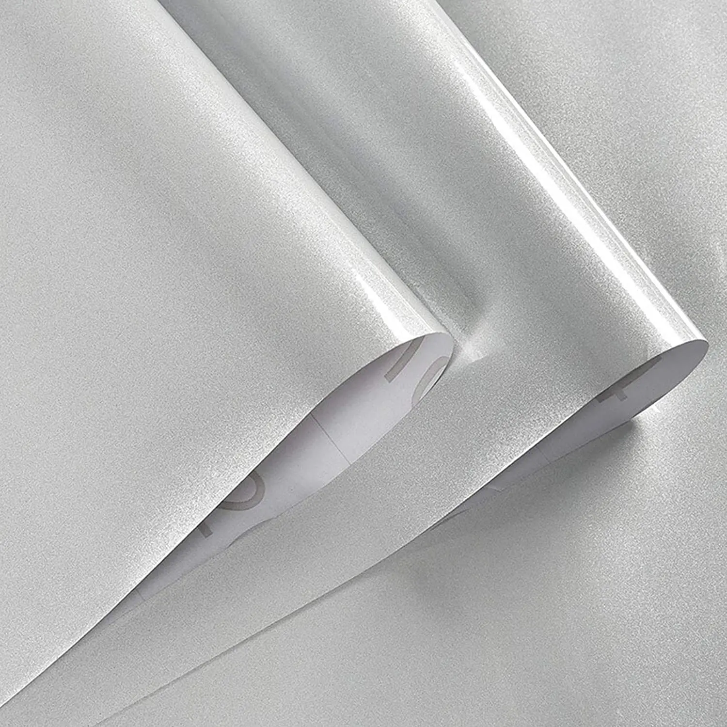 Waterproof Easy to Clean Pvc Vinyl Glitter Grey Peel and Stick Wall Paper Self Adhesive Glossy Wallpaper for Kitchen
